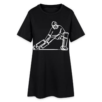 Gardien de but de hockey sur gazon - Robe T-shirt Femme - noir - Devant