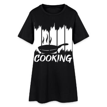 Cuisine amusante - Robe T-shirt Femme - noir - Devant