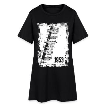Football 1953 Dresde Ancien Stade Lumières - Robe T-shirt Femme - noir - Devant