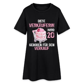 Verkäuferin 20 Geburtstag Beruf Verkauf Spruch - Frauen T-Shirt-Kleid - Schwarz - Vorne