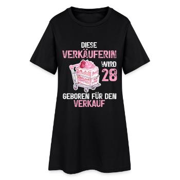 28 Geburtstag Verkäuferin Verkaufen Verkauf Spruch - Frauen T-Shirt-Kleid - Schwarz - Vorne