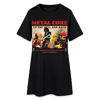 heavy metal rock - Women’s T-Shirt Dress - black - Front