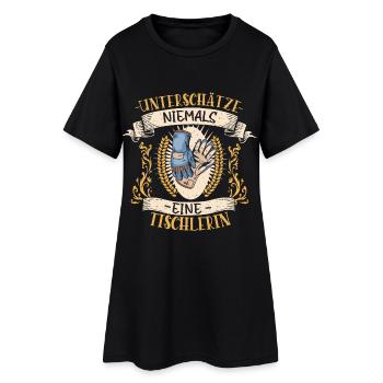 Tischlerin Geschenk Holz Lustig Beruf - Frauen T-Shirt-Kleid - Schwarz - Vorne