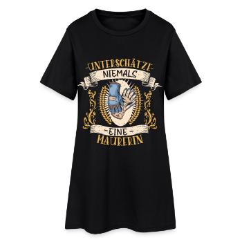Maurerin Geschenk Bau Lustig Handwerk - Frauen T-Shirt-Kleid - Schwarz - Vorne