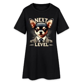 Chihuahua Next Level Anzug Hund Geschenk - Frauen T-Shirt-Kleid - Schwarz - Vorne