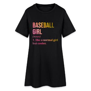 Base-ball - Robe T-shirt Femme - noir - Devant