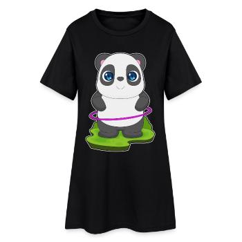 Gymnastique d’entraînement Panda Fitness Tire - Robe T-shirt Femme - noir - Devant