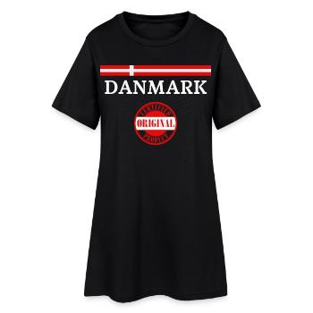Drapeau du Danemark, fierté danoise - Robe T-shirt Femme - noir - Devant