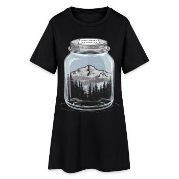 Souvenirs capturés - Paysage de montagne dans un verre - Robe T-shirt Femme - noir - Devant