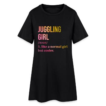 jongleur - Robe T-shirt Femme - noir - Devant