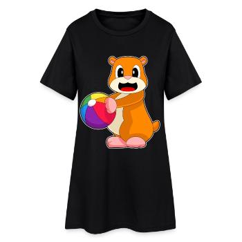 Natation Hamster Water-polo Été - Robe T-shirt Femme - noir - Devant