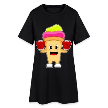 Cupcake Boxer Gants de boxe Boxe - Robe T-shirt Femme - noir - Devant