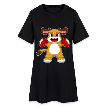 Gants de boxe Boxer pour chien Boxing - Robe T-shirt Femme - noir - Devant