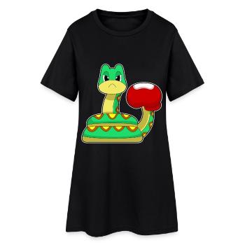 Gants de boxe Snake Boxer Boxing - Robe T-shirt Femme - noir - Devant