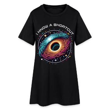 Trou de ver Abréviation Astrophysique Voyage dans le temps Espace-temps - Robe T-shirt Femme - noir - Devant