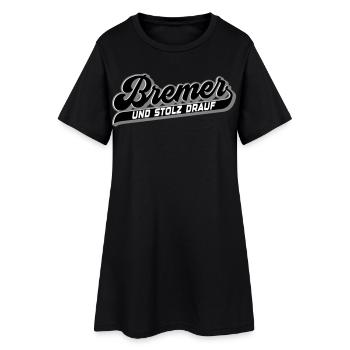 Bremer und Stolz drauf | Farben änderbar - Frauen T-Shirt-Kleid - Schwarz - Vorne