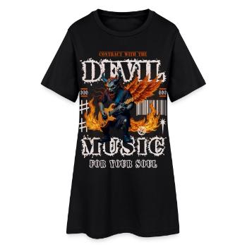 Musique rock diabolique - Robe T-shirt Femme - noir - Devant