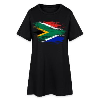 Drapeau de l’Afrique du Sud utilisé - Robe T-shirt Femme - noir - Devant