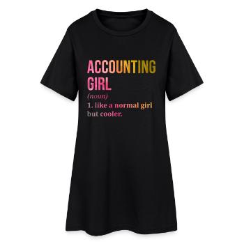 Comptable Comptable Comptable Comptable - Robe T-shirt Femme - noir - Devant