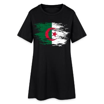 Algeria flag used - Women’s T-Shirt Dress - black - Front