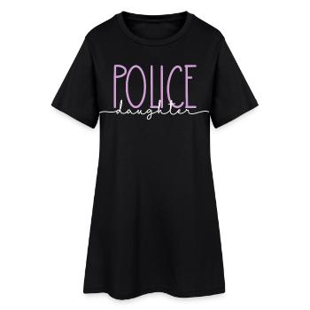 Policier Fille Fière Cadeau Mignon - Robe T-shirt Femme - noir - Devant