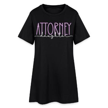 Avocat Fille Fière Cadeau Mignon - Robe T-shirt Femme - noir - Devant
