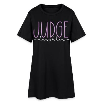 Juge Proud Daughter Doux Cadeau - Robe T-shirt Femme - noir - Devant
