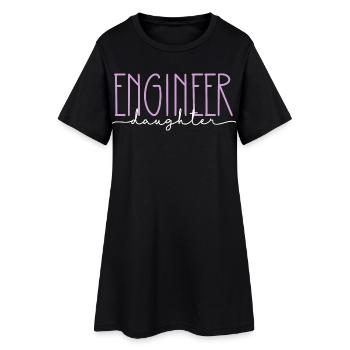 Ingénieur Fille Fière Mignon Cadeau - Robe T-shirt Femme - noir - Devant