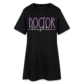 Docteur Proud Daughter Doux Cadeau - Robe T-shirt Femme - noir - Devant
