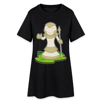 Chess piece pawn chess - Women’s T-Shirt Dress - black - Front