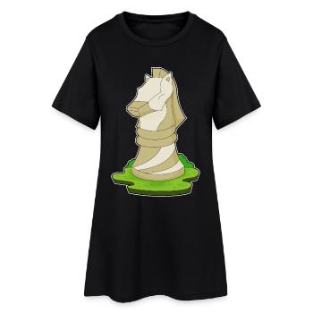 Pièce d’échecs Knight Chess - Robe T-shirt Femme - noir - Devant