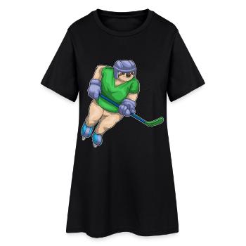 Bâton de hockey sur glace Sloth - Robe T-shirt Femme - noir - Devant