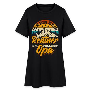Ich bin kein Rentner ich bin Vollzeit Opa - Frauen T-Shirt-Kleid - Schwarz - Vorne
