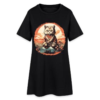Art japonais des chats - Robe T-shirt Femme - noir - Devant