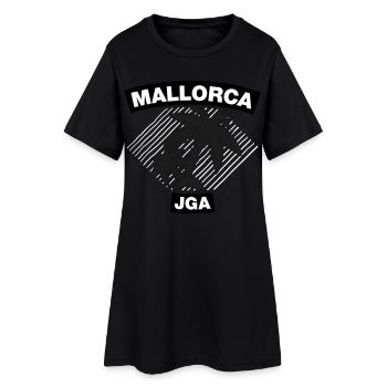 Majorque – Enterrement de vie de garçon sous les palmiers - Robe T-shirt Femme - noir - Devant