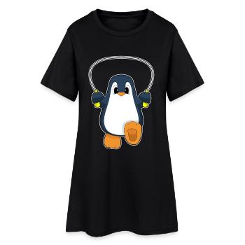 Fitness à la corde à sauter Penguin - Robe T-shirt Femme - noir - Devant