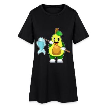 Pêche au poisson pêcheur avocat - Robe T-shirt Femme - noir - Devant