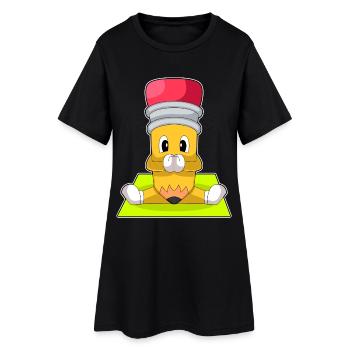 Crayon Yoga Fitness Gymnastique - Robe T-shirt Femme - noir - Devant
