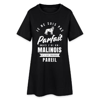 Berger belge malinois idée cadeau - Robe T-shirt Femme - noir - Devant