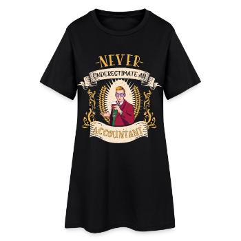 Cadeau drôle de comptabilité comptable - Robe T-shirt Femme - noir - Devant