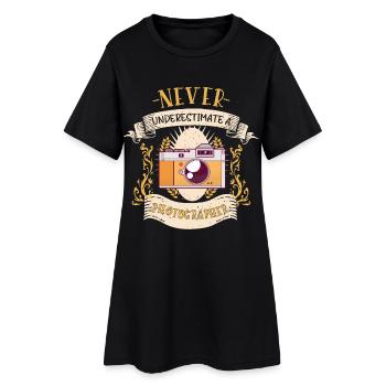 Photographe Instantané Artiste Cadeau Drôle - Robe T-shirt Femme - noir - Devant