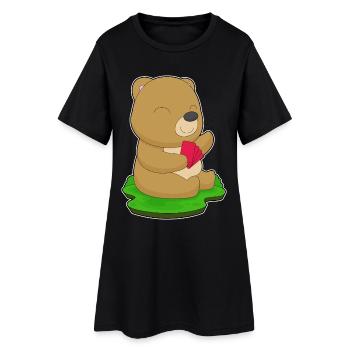 Jeu de cartes Bear Poker Poker - Robe T-shirt Femme - noir - Devant