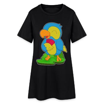 Jeu de cartes de poker Parrot Poker - Robe T-shirt Femme - noir - Devant