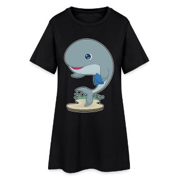 Jeu de cartes Whale Poker Poker - Robe T-shirt Femme - noir - Devant