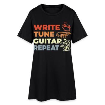 Citation du guitariste - Robe T-shirt Femme - noir - Devant