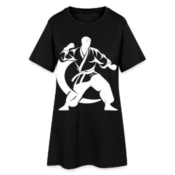 Dessin Karateka - Robe T-shirt Femme - noir - Devant