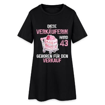 Verkäuferin 43 Geburtstag 43 Jahre Beruf Spruch - Frauen T-Shirt-Kleid - Schwarz - Vorne