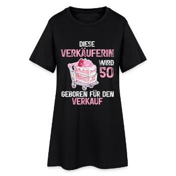 50 Geburtstag Verkäuferin Verkauf 50 Jahre Spruch - Frauen T-Shirt-Kleid - Schwarz - Vorne
