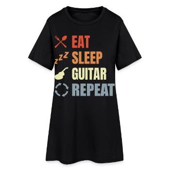 Eat Sleep Guitar Repeat - Robe T-shirt Femme - noir - Devant