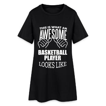 basket-ball - Robe T-shirt Femme - noir - Devant